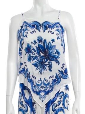 FARM RIO Garden Tiles Blouse XXS